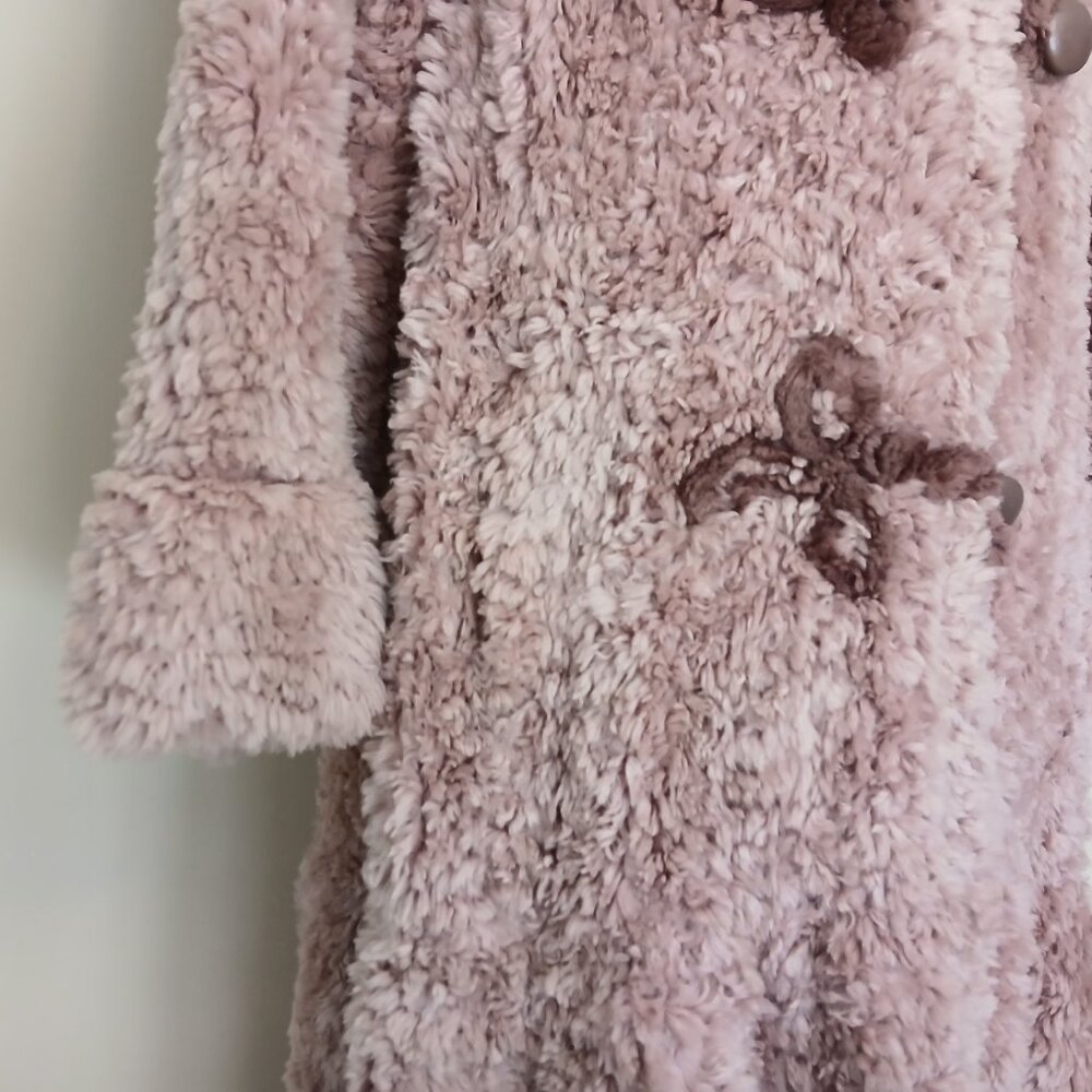 Vintage Paula Lishman Handmade Beaver Fur Coat Dusty Rose Size Large - Picture 4 of 10